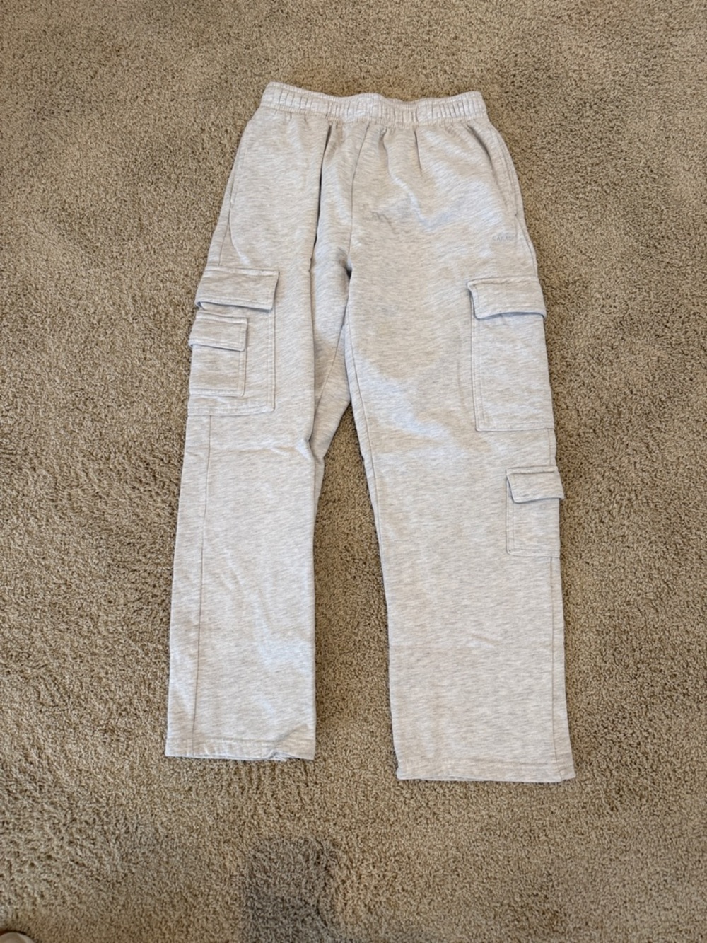 Garage Light Gray Cargo Sweatpants with Flap Pockets